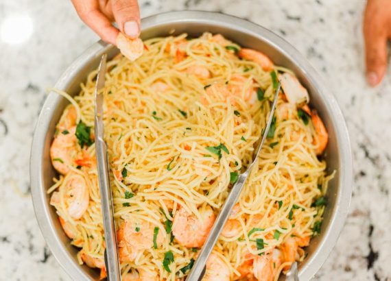 Shrimp Bacon Carbonara Pasta - Quick Dinner Recipe